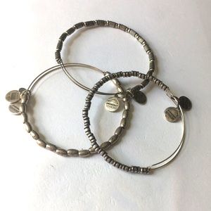 Alex and Ani beaded set of three bracelets